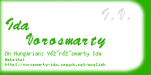 ida vorosmarty business card